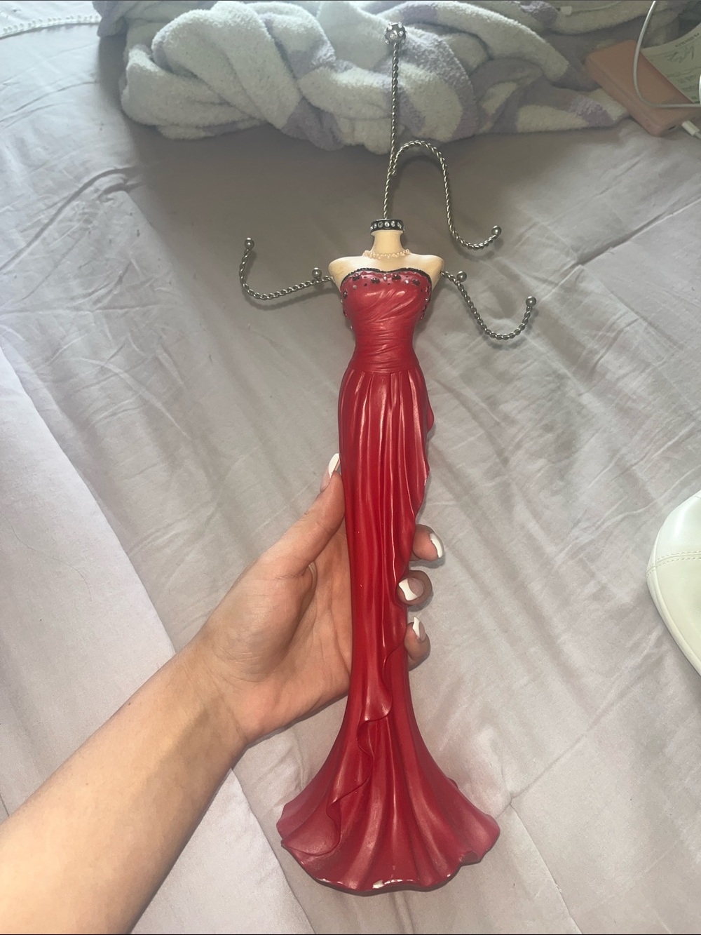 Red Dress Jewelry Stand Necklace Holder
